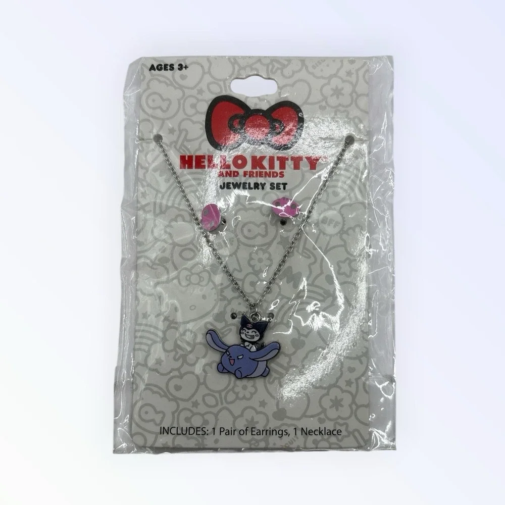 HELLO KITTY AND FRIENDS JEWELRY SET NECKLACE EARRINGS NEW!!